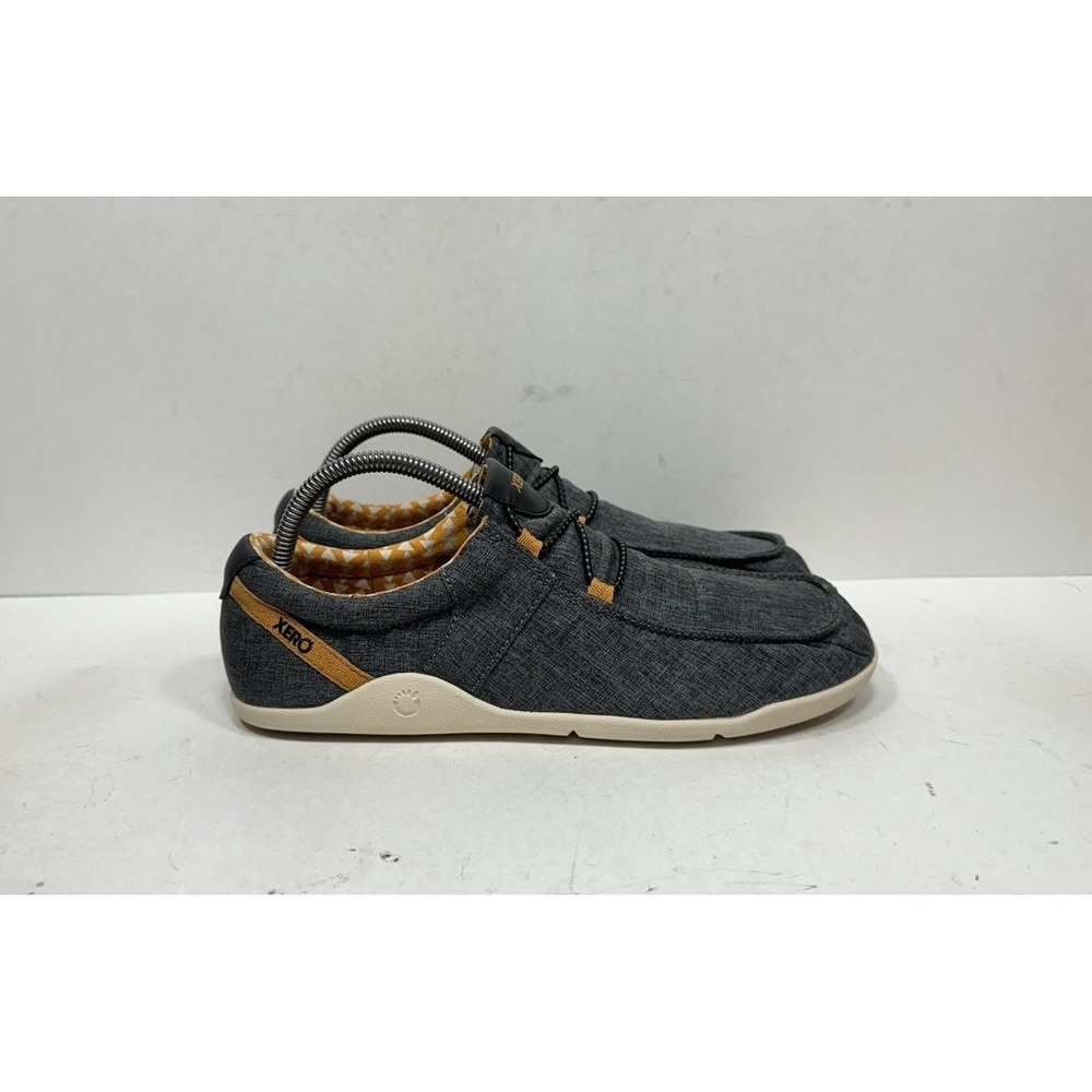 Xero Kona Shoes Women's 9.5 Gray Orange Canvas Barefoot Minimalist Slip On Boat